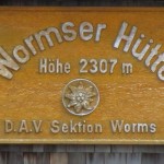 Wormser Hütte Tafel